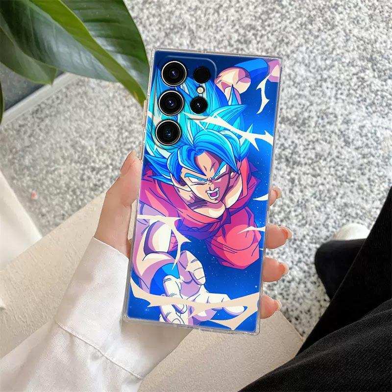 S26 Ultra Case For Samsung Galaxy S25 S26 S24 S23 Ultra S22 S20 Plus S21 FE A57 Dragons Balls Goku God Vegeta Anime Phone Cover