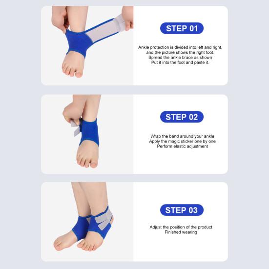 1 Pair Kids Ankle Brace Foot Support Ankle Stabilizer Wraps Protector Sock Injury Prevention Breathable Lightweight Ankle Guard