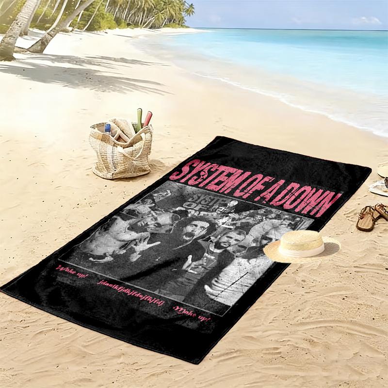 system of a down Print Beach Towel, Large Soft Quick Dry Towel for Beach Camping Swimming