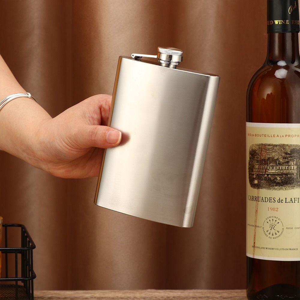 High Quality Stainless Steel Hip Flask Portable Leakproof Liquor Flask Convenient Container Whisky Flagon Outdoor