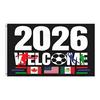 Флаги Америки, Канады, Мексики Флаг Чемпионата мира 2026 Флаг-баннеры Уличные Внутренние Двор Сад Газон Праздничные Баннеры-украшения Вывеска