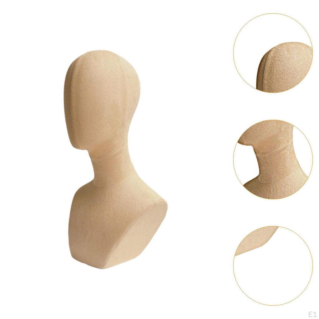Mannequin Head Stand Model Wig Display Prop Stylist Organizer Hat Holder with Neck for Hats Earrings