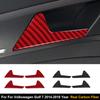 4PCS/SET Real Carbon Fiber Car Inner Door Handle Decorative Stickers For Volkswagen Golf 7 2014-2019 Interior Accessories