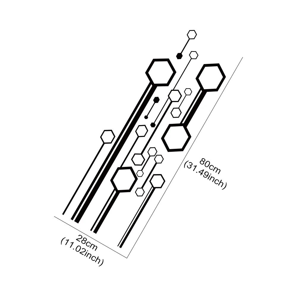 Наклейка на капот автомобиля Шестигранные полосы Наклейка Пленка Декор Тюнинг Аксессуары Для VW Volkswagen Tesla Skoda Volvo Suzuki BMW Seat Subaru