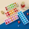 14 Grids Ice Cube Trays Reusable Silicone Ice Cube Mold Fruit Ice Maker with Removable Lids Kitchen Tools Freezer Summer Mould