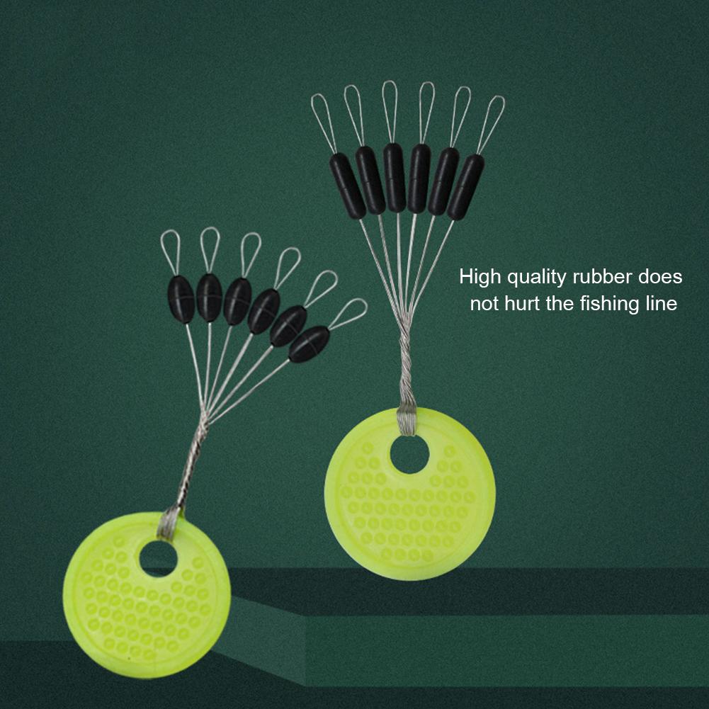 60 шт., 10 групповых наборов, резиновая пробка для фасоли, пробка для рыболовной наживки, поплавочные инструменты