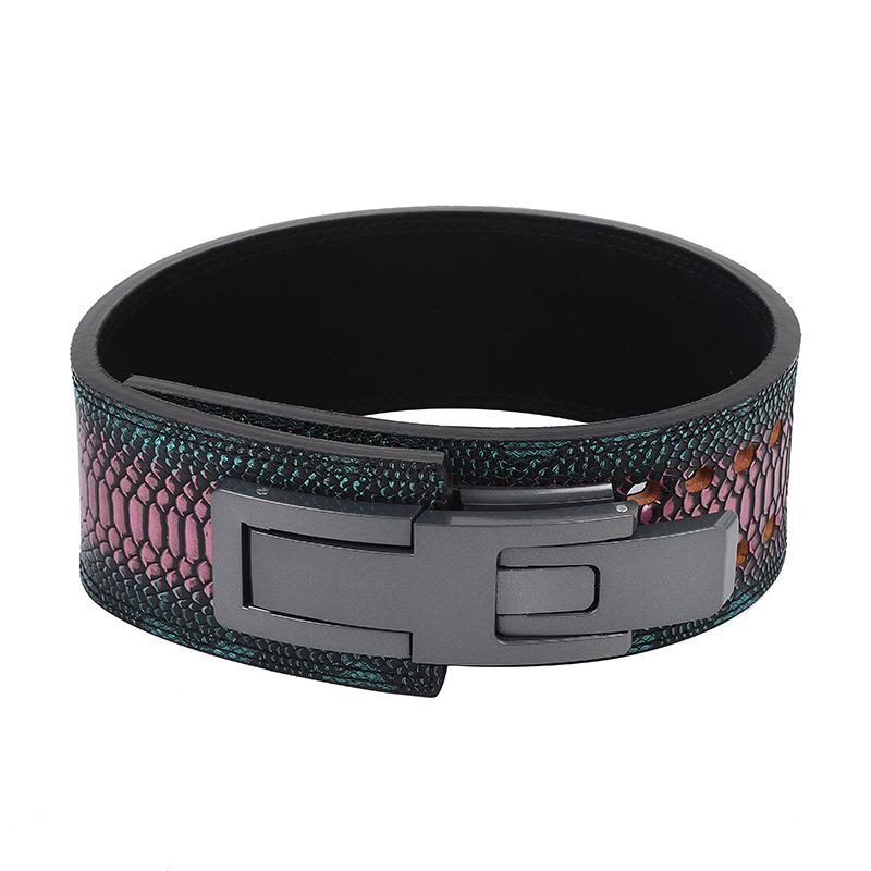 Спортивное оборудование для поддержки талии из искусственной кожи, тренировочный силовой пояс, гибкий дизайн с быстрой пряжкой