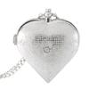 Heart Shape Necklace Clock Quartz Pendant Watch Exquisite Pocket Watch  Fashion Accessories