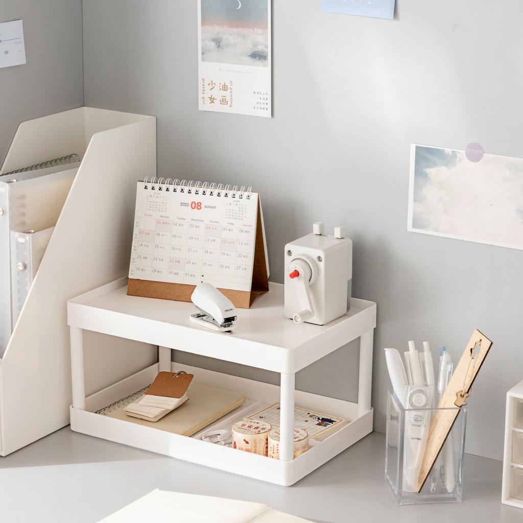 2-layer Shelf Desktop Storage Shelf Stationery Finishing Cosmetics