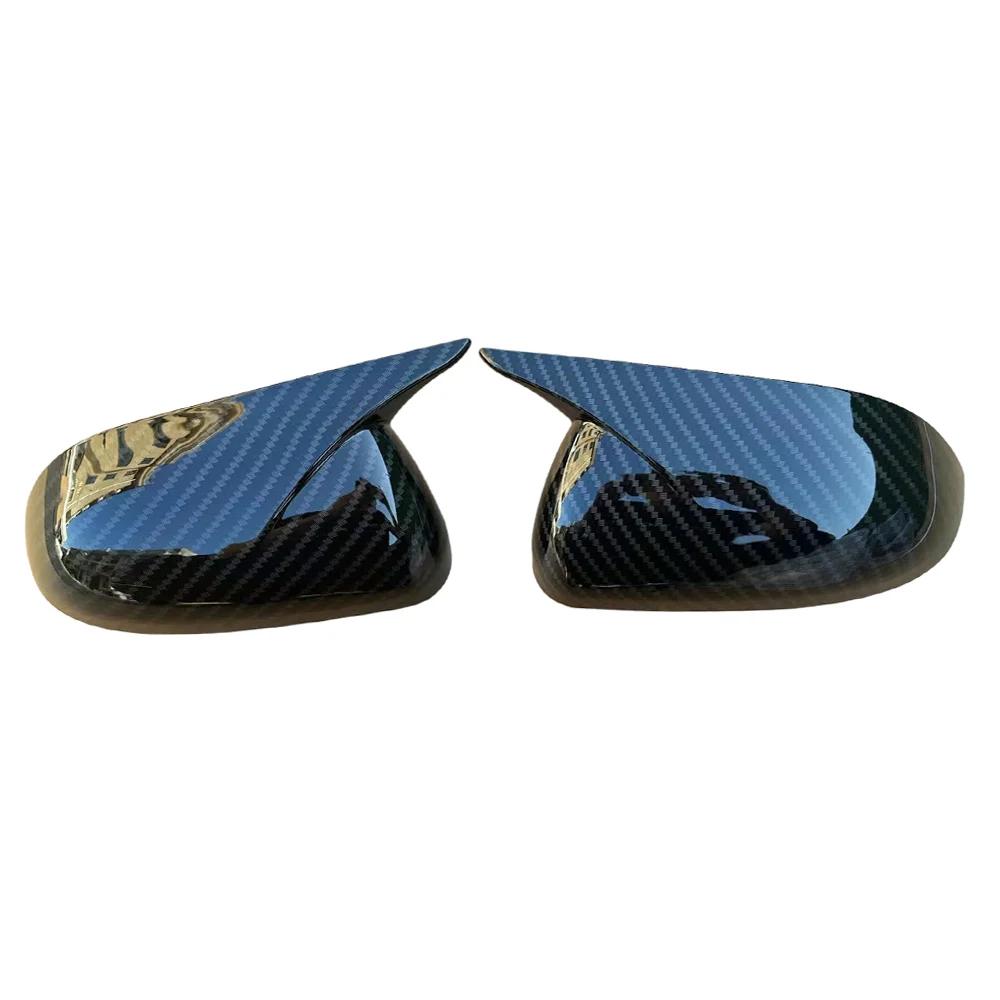 For KIA K2 KX CROSS 2017- RIO 4 2017- Car Rearview Side Mirror Cover Horn Wing Cap Exterior Door Trim Sticker Carbon
