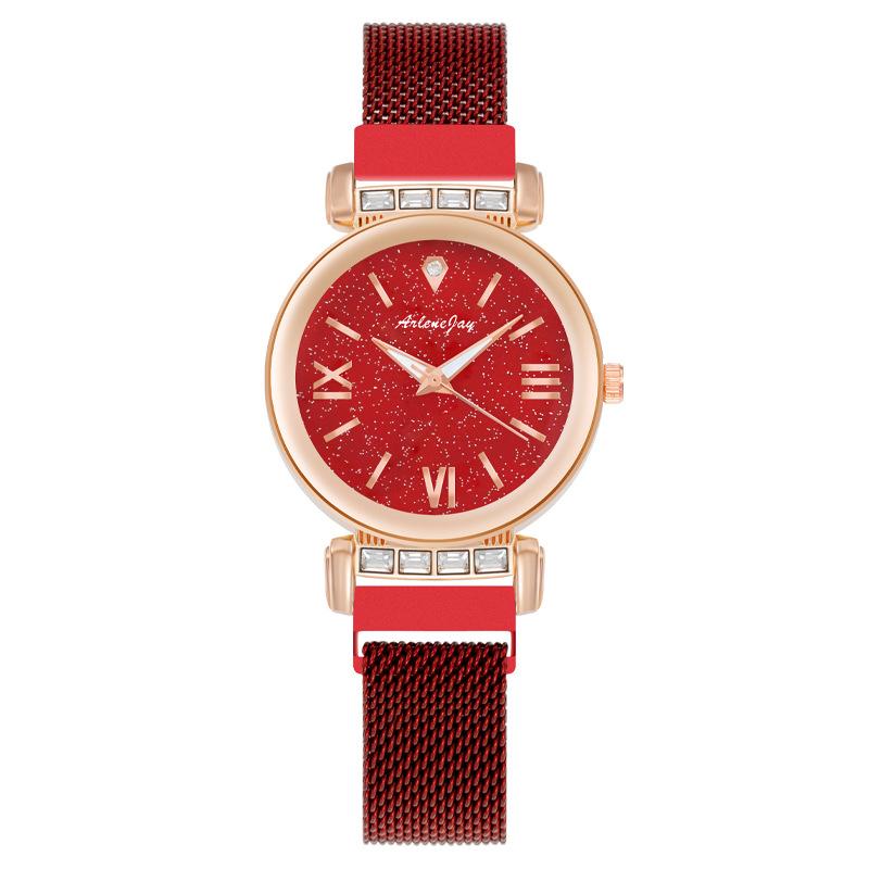 Fashion diamond-encrusted quartz watch women's watch women's watch lazy magnet Milan belt batch