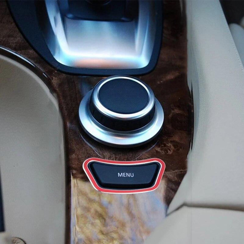 Консоль управления автомобилем, мультимедийная панель, кнопка меню, декоративная рамка, внутренние наклейки для BMW 5 серии E60, автомобильные аксессуары