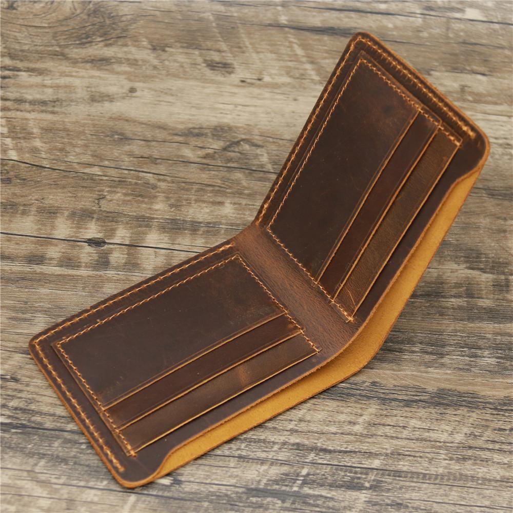 Wallet Men Genuine Leather Short Wallets Vintage Money Purses Business Card Holder