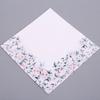 1/3Pcs Woman for All Seasons Scarf Napkin Sweat-absorbent Flower Handkerchiefs Romantic Cotton Printed Handkerchief