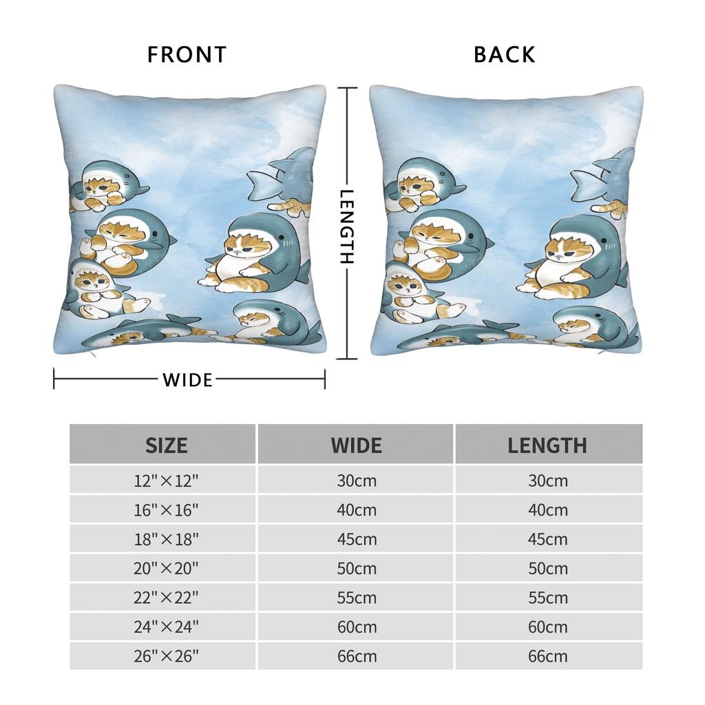 Sharks And Kittens Pillow Case Fashion Pillow Cover Custom Pillowcases For Office Car Home Decor