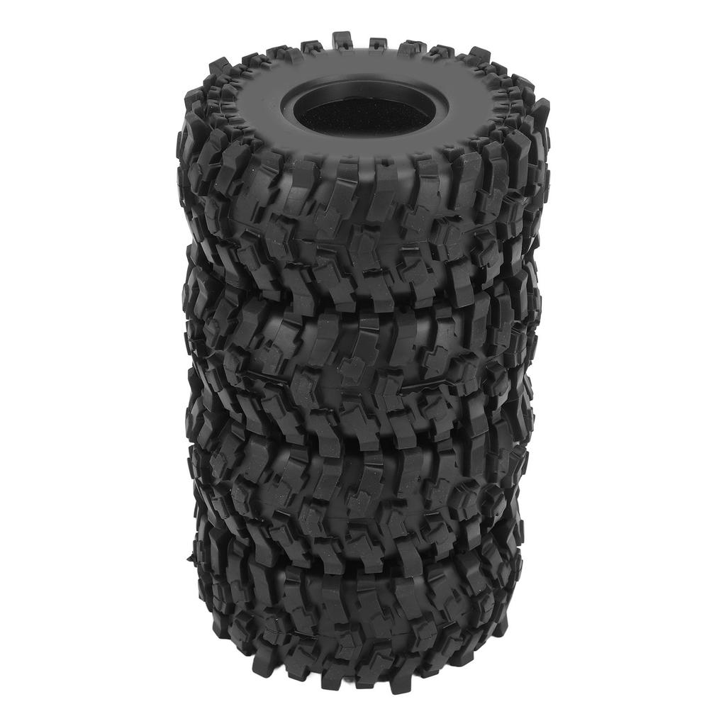 4 шт. 1,9-дюймовые шины для радиоуправляемого краулера, резиновые шины с пенополиуретановой вставкой для радиоуправляемого краулера 110 SCX10, черные