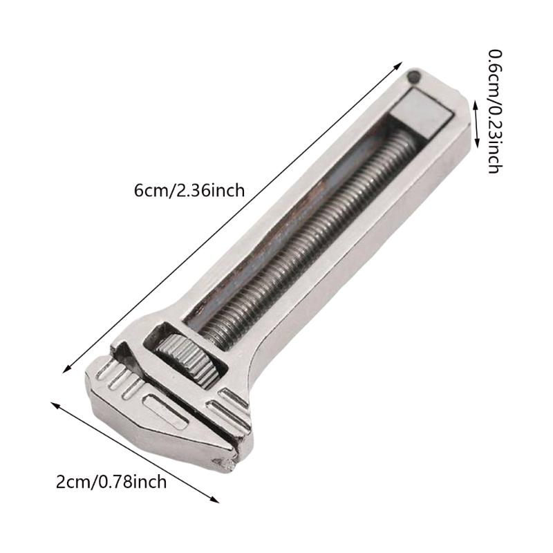 Compact Small Pocket Wrench, Multifunctional Caliper Nails Pullers Compact Wrench Beer Opener for Outdoor Camping Hiking