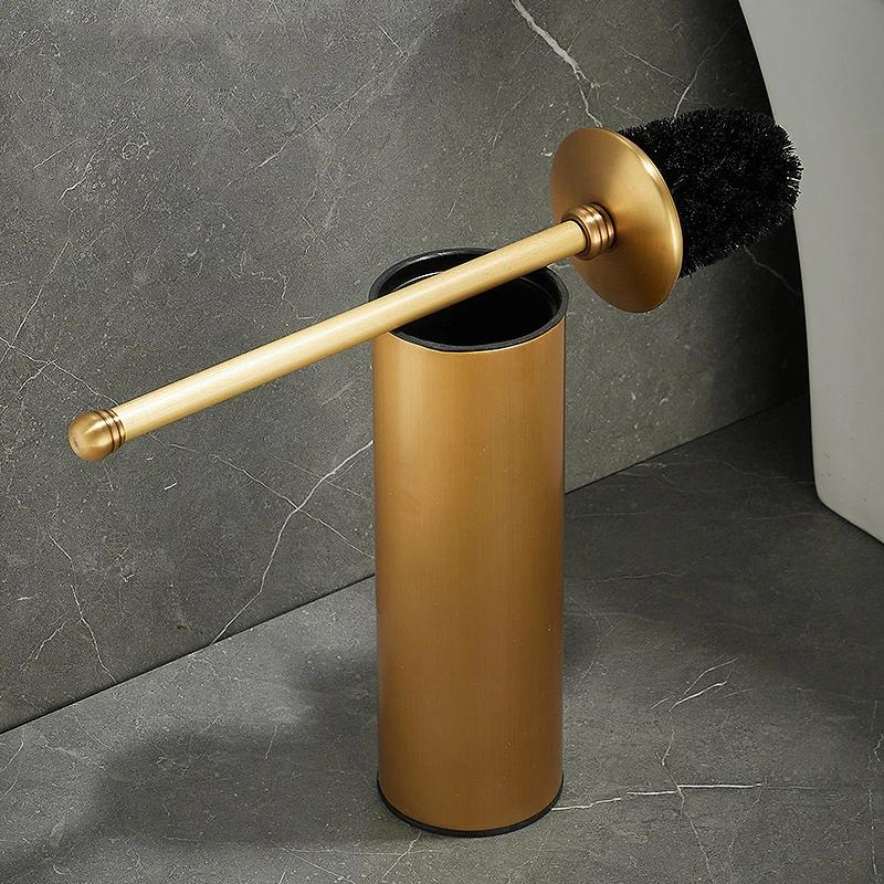 Подставки для туалетных щеток Античная бронза Латунь Напольные держатели для туалетных щеток с длинной ручкой Инструменты для чистки Набор сантехнических принадлежностей для ванной комнаты