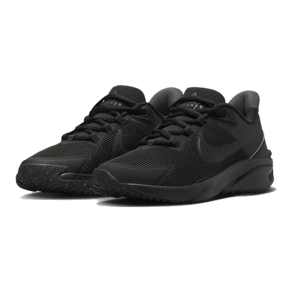 Nike Star Runner 4 Grade School 'Triple Black' (Unisex) Black / Black / Anthracite / Black Kids' Running Shoes DX7615 002