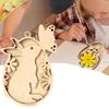 Bunnies Eggs Shape Cutouts Unfinished Wood Slices for Adult Children Painting Hanging Ornament Home Decoration