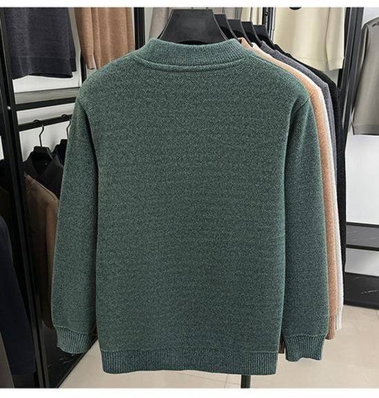 Men's Velvet Thick Winter Knit Chenille High-Collar Sweater