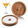 Wooden Seasoning Dish Round Cup Salt Rimmer Bar Accessories Sugar Edge Box  Drinks Garnish