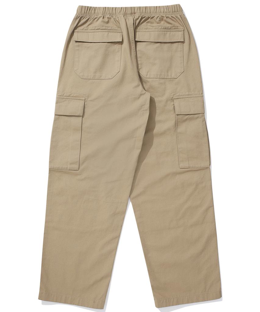 COLUMBIA UNIVERSITY Sl-Label Belted Cargo Cotton Pants Heritage Beige