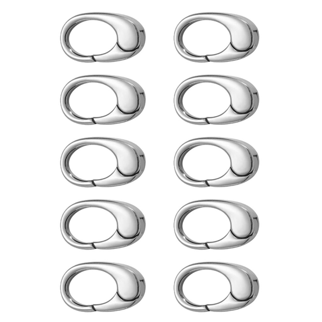 Luxurious Silver Necklace Shortener Clasp Sterlings Extension Clasp with Zirconia Stainless Steel Detail for Beads