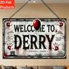 Винтажная металлическая табличка Derry Horror D Flat для домашнего бара, мужской комнаты, декора на Хэллоуин