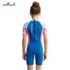 Kids 2.5mm Neoprene Wetsuit Girls Short Sleeve Full Body Dive Snorkel Suit Warm Water Swimming Surfing