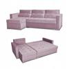 Varius Corner Sofa Bed with Sleeping Function Family Furniture Cornea Lilac Pink