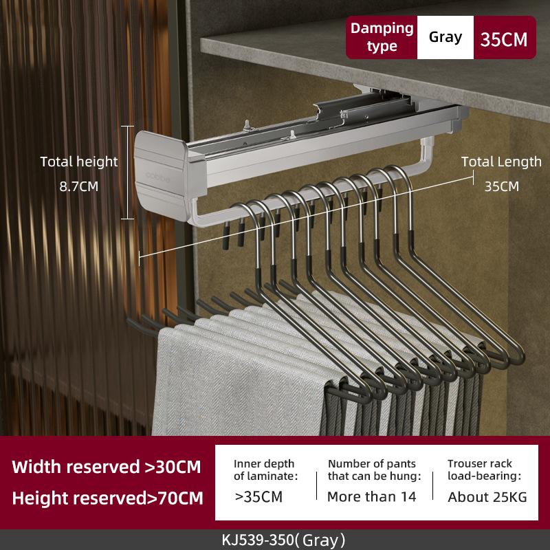 Top Mount Wardrobe Hanger Pulling Out Hangers Extendable Clothes Rail Adjustable Wardrobe Telescopic Rail Rack Trouser Organiser