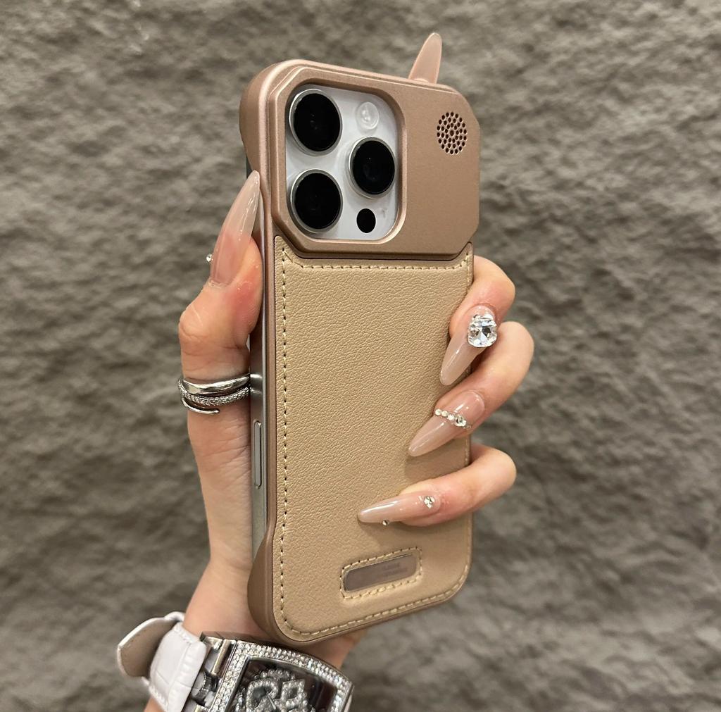 Применимо к iPhone17Promax безрамочный кожаный магнитный чехол для мобильного телефона с ароматерапией Apple 16 металлический защитный чехол 15