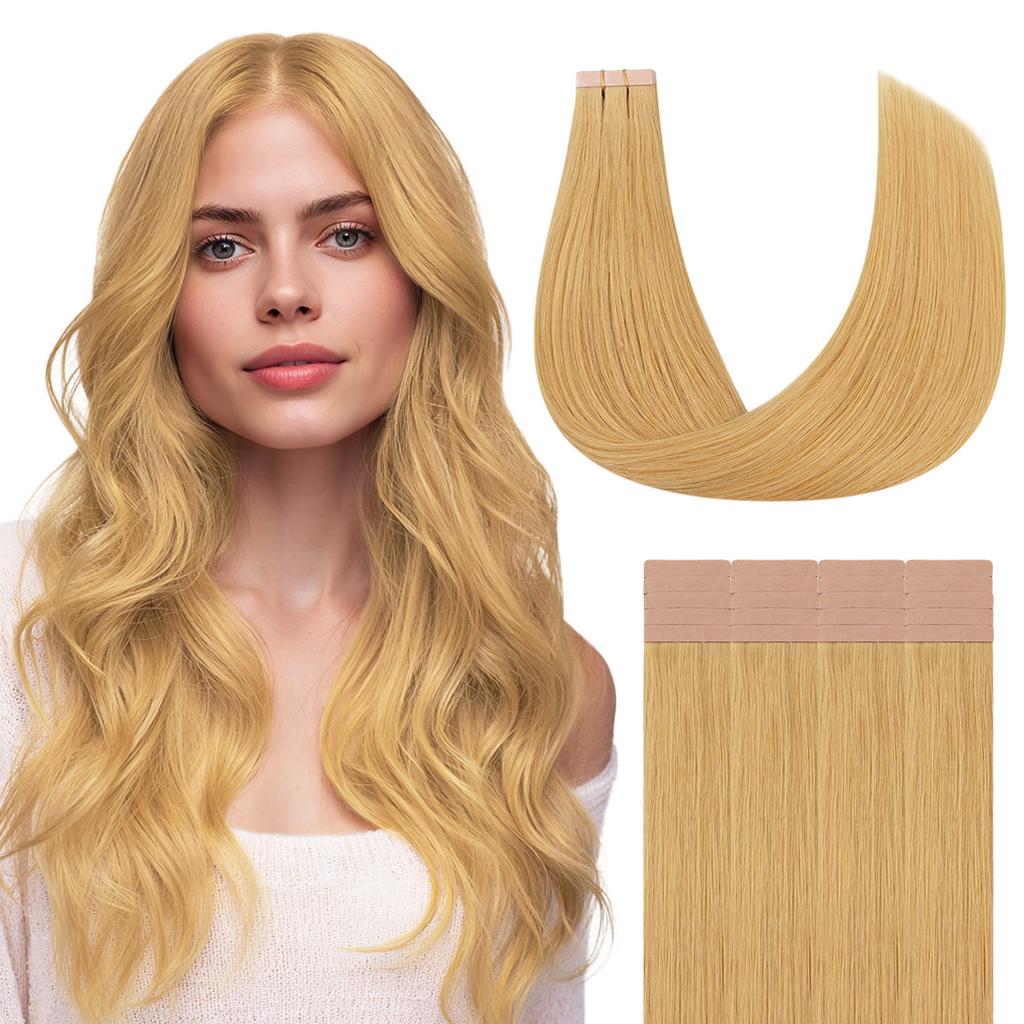 Sunmofavo Tape in Hair Extensions Human Hair Real Remy Seamless Skin For Salon High Quality Natural Hair Transplant 20pcs 50g