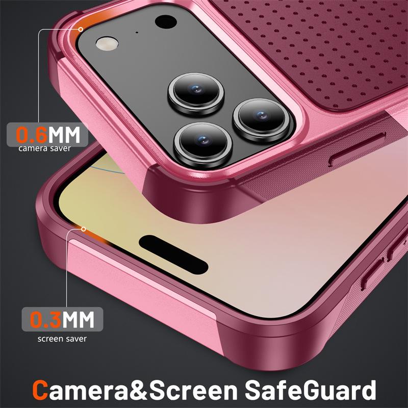 Военный Противоударный Защитный Чехол для Телефона Для IPhone Air 17 16 15 14 Plus 13 12 11 Pro Max Вентиляционное Отверстие OTT Armor Box Задняя Крышка