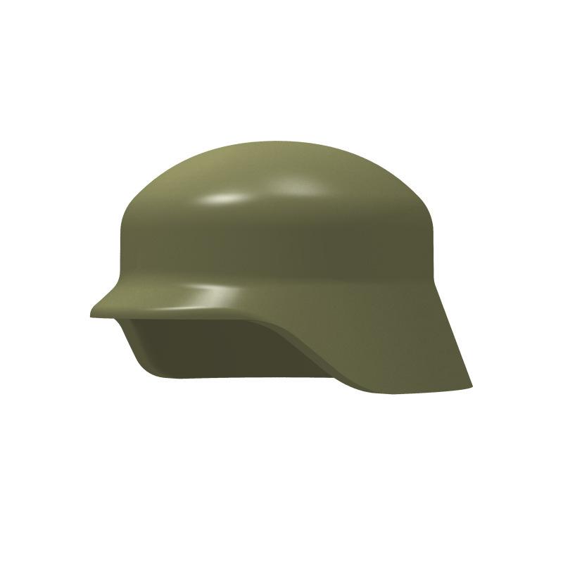 MOC 10 шт. Военный Немецкий Солдат Шлем Строительные Блоки Набор Кирпичи Часть Волосы Шляпа Аксессуары Частицы Игрушка Для Детей Ребенок Подарок