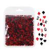 10g Red Black Nail Sequins Decorations 3D Poker Heart Numbers Letters Flakes for DIY Nail Art Supplies Nail Manicure Accessories