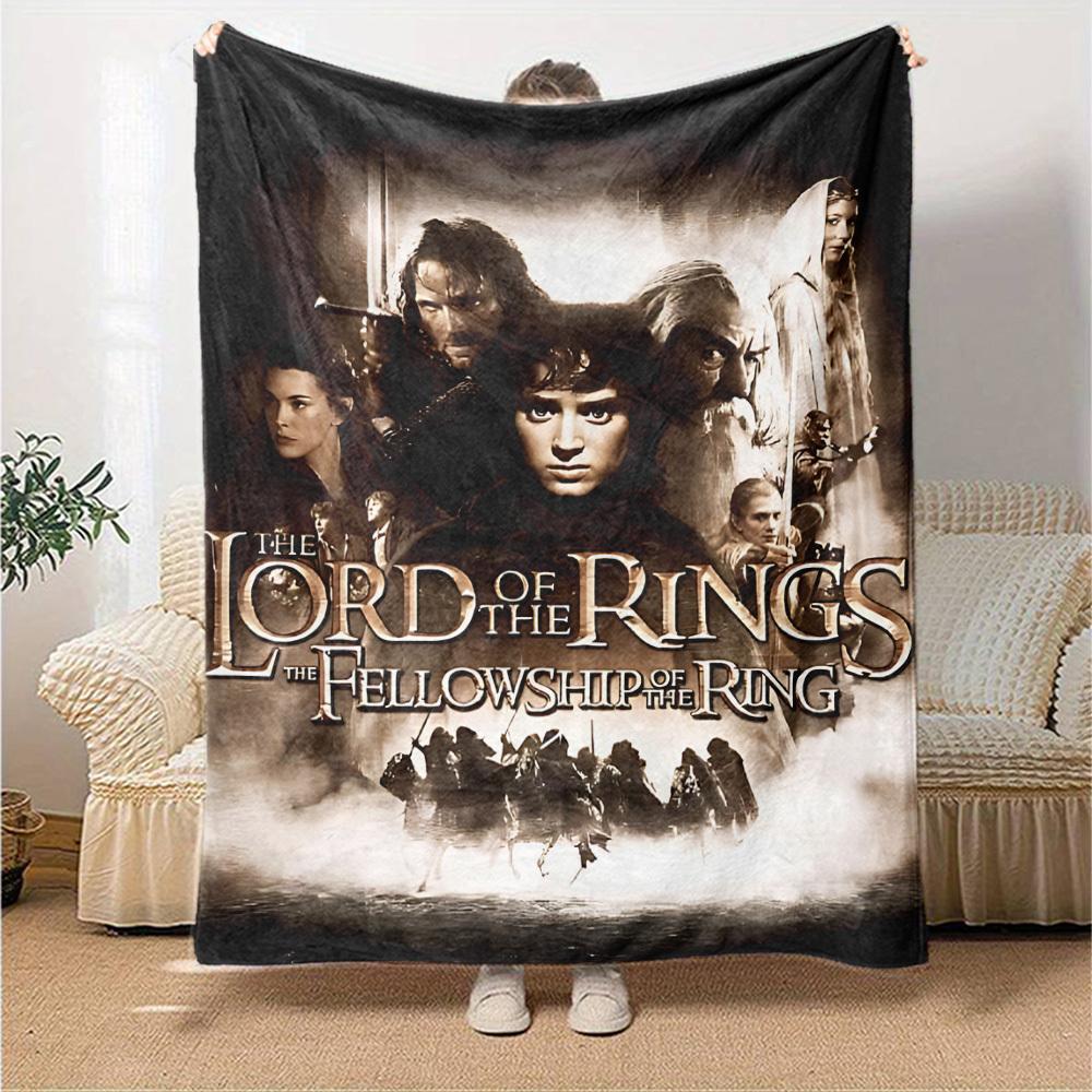 1pc Lord of the Rings Fellowship of the Ring Flannel Blanket Soft Warm Throw for Home, Office, Travel, All-Season Cozy Bedding GiftL1138
