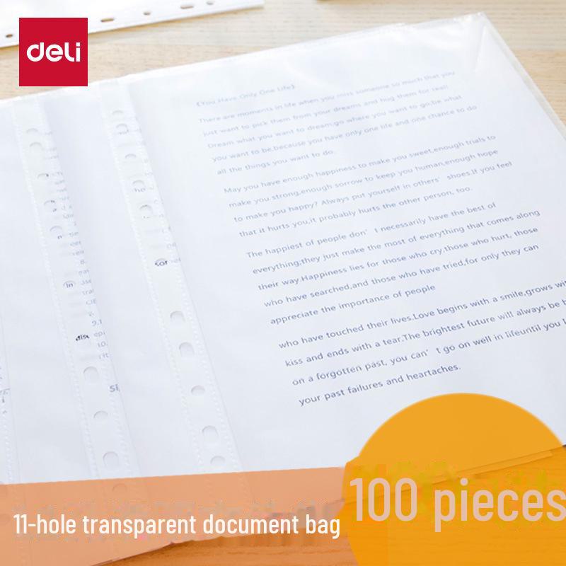 Прозрачная водонепроницаемая папка-корзина формата А4 с 11 отверстиями 64050 - Quick Clip, карман для документов