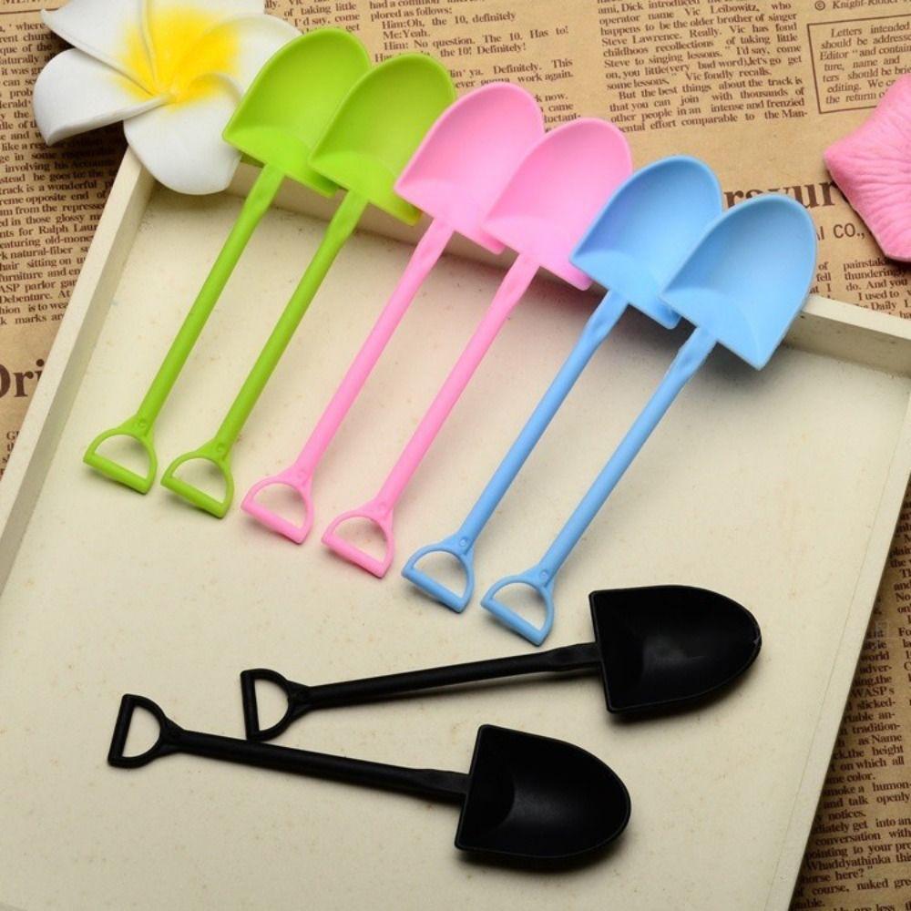 100pcs PP Plastics Spoon Thickened Ice Cream Shovel New Pastry Spoon Fork Yogurt