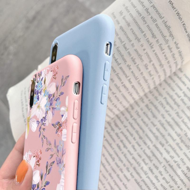 Мягкий силиконовый чехол с цветочным узором для Samsung M35 A35 Xiaomi Redmi Note 13 Pro Poco C65 iPhone Huawei Honor Realme Camera Защитный противоударный чехол