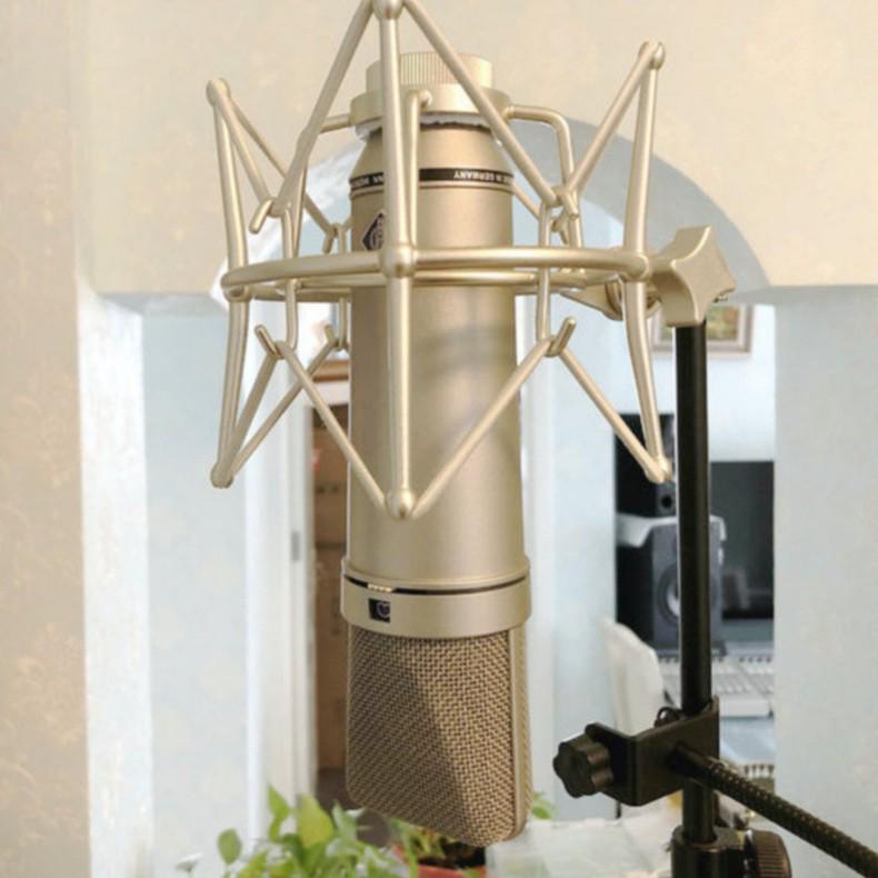 U87 Microphone Shock Mount: Large Diaphragm, Anti-Fall, Non-Slip Clip for Live Broadcasts