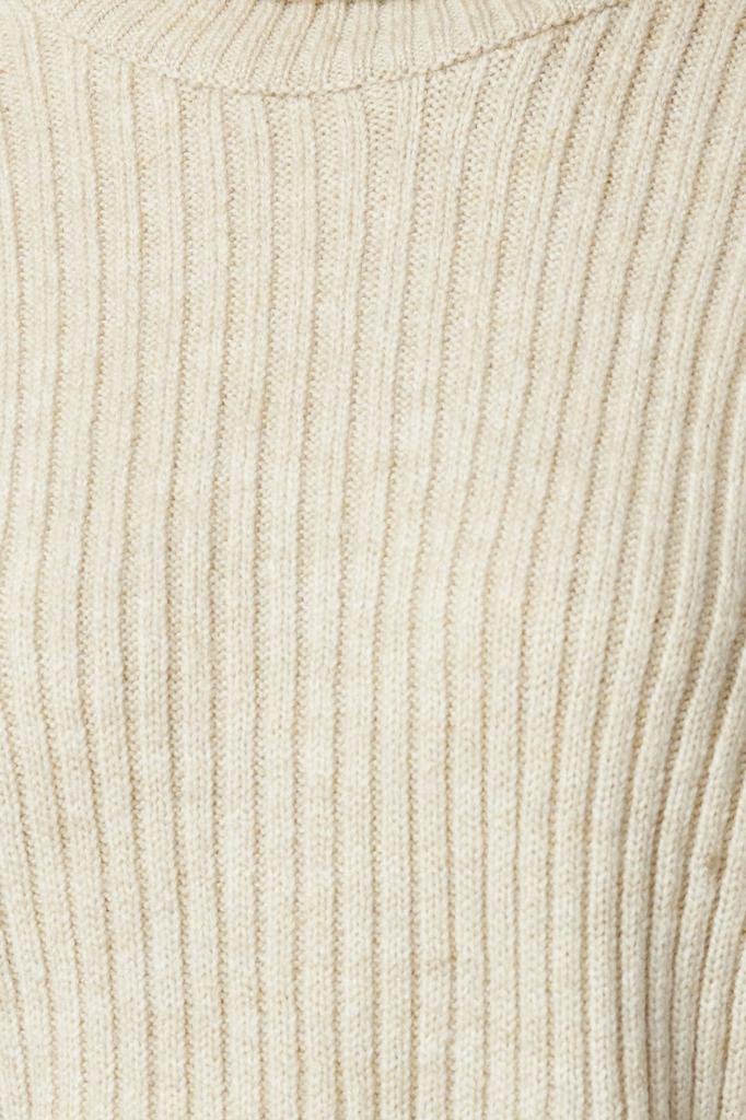 Women's Elegance Style Sweater Stone Turtleneck Hair Braided Soft Textured Knitwear Sweater