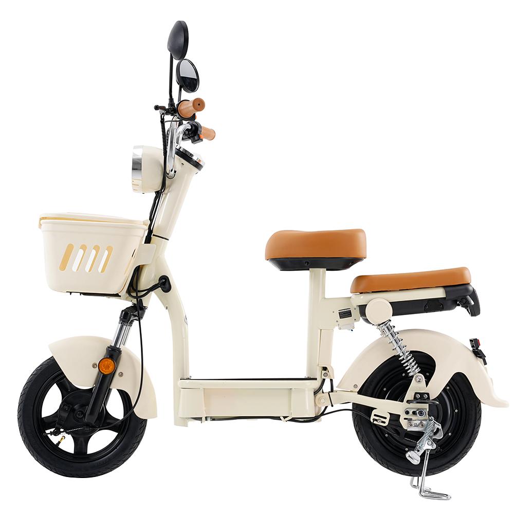 Electric Scooter iScooter Y16 14" 1200W Motor LCD DIsplay Soft Seat Cushion 48V 20AH Fully Suspended Adult Electric Scooter With NFC Card Beige
