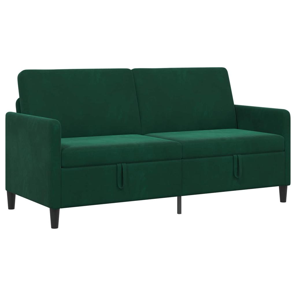 Storage Sofa in Dark Green 172 x 78 x 87 cm Polyester
