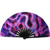 Handheld Folding Rave Fan  Style Dance Music Fan Festival Fan Gradient Reflective Fluorescent Fan Glow-In-The-Dark Fan