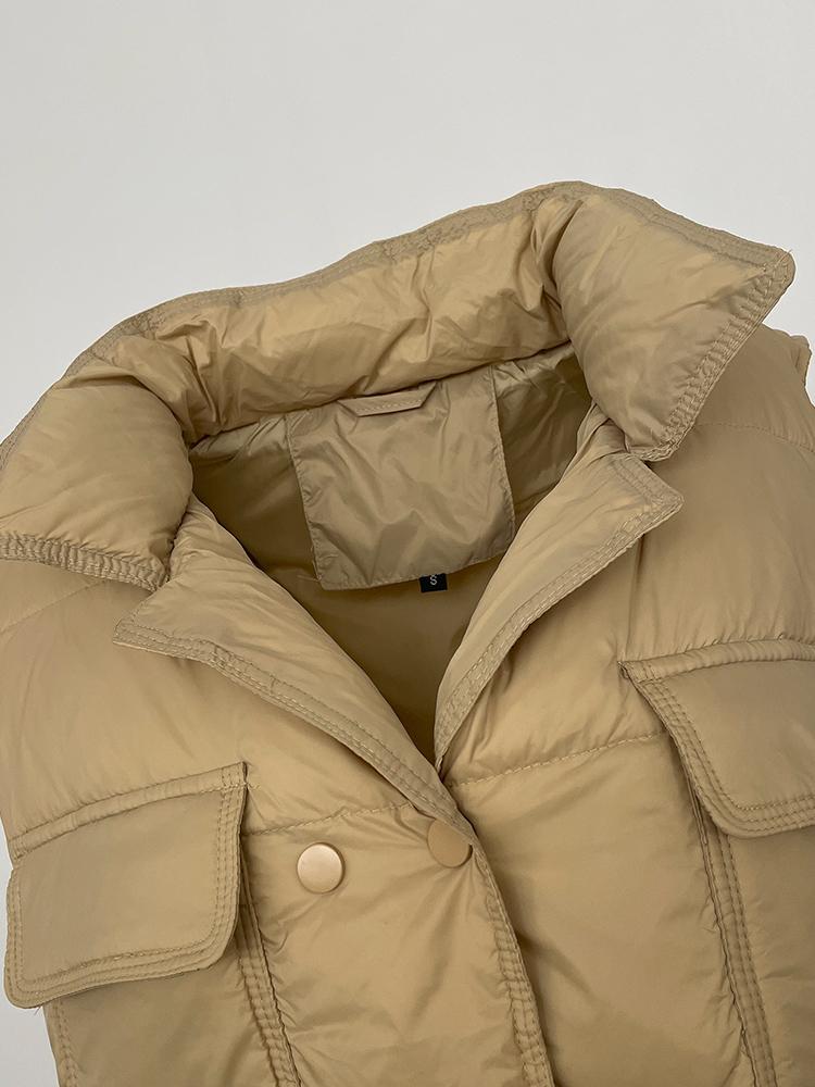 OFTBUY 2024 зимнее белое утиное пуховое женское пальто, толстый теплый свободный жилет, повседневные короткие куртки без рукавов, элегантные офисные женские пальто