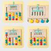 Wooden Montessori Sliding Puzzle Board Rolling Bead Wooden Rolling Toy  Boy and Girl