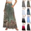 Women's Flowy Flared Ruffle Hem A Line Maxi Skirts Elastic Waist Elegant Tiered Layer Boho Long Skirts