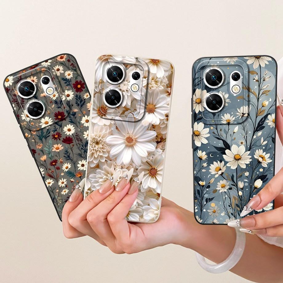 Модный чехол с рисунком для Infinix Zero 30 4G 5G Zero X Neo X Pro, мягкий матовый силиконовый чехол с узором из бантиков, мультяшный кот
